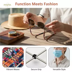 PNPIA- Bohemian Dân Tộc Kính Mắt Dây Đeo Nhẹ Không Kích Ứng Kính Mát Dây Đeo Để Mua Sắm Hàng Ngày Du Lịch