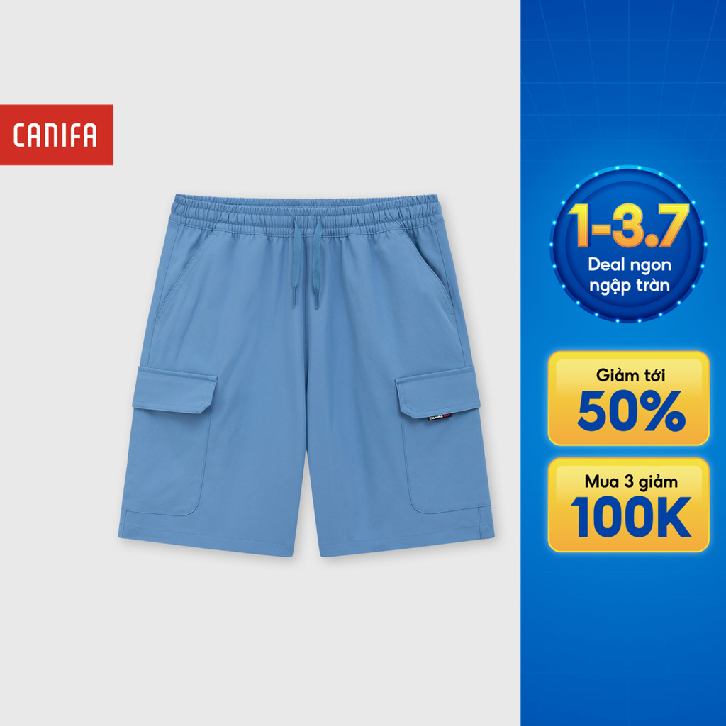 Quần short bé trai CANIFA ống rộng túi hộp năng động cá tính 2BS26S007