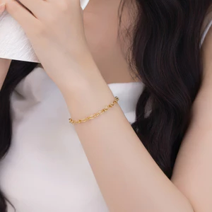 Lắc Tay nữ Rebel Twist mạ vàng cao cấp, cá tính, trẻ trung, đi tiệc đi chơi - DOJI