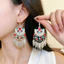 Bohemian Mùa Hè Đi Biển Du Lịch Bông Tai Kỳ Nghỉ Phong Cách Dân Tộc Phù Hợp Với Tua Rua Bông Tai Dài Nữ