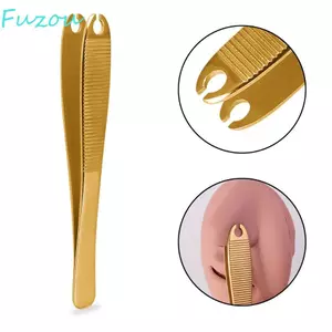Dụng cụ xỏ khuyên tai mũi FUJIOU, Kẹp xỏ lỗ septum thép không gỉ, Dụng cụ xỏ da micro-lọc, Catheter đo lỗ mũi, Trang sức xỏ khuyên