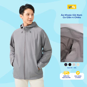 Áo gió nam YODY 2 lớp siêu co giãn áo khoác cản gió trượt nước AKM7015-MCWC25F044