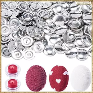 100 Bộ Nút May Bộ Nắp Nút Bạc 23 Mm Dành Cho Đồ Thủ Công Nghệ Thuật May Đồ Dùng Thông Báo, Vỏ Nút 7 / 8Inch & Lưng Nút
