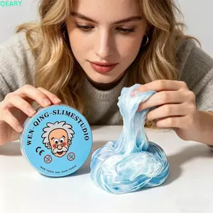 Đồ chơi đất sét lỏng không mới QEARY, Slime pha lê lỏng không độc hại trong suốt, pha lê mới co giãn đầy màu sắc pha lê Bouncy Slime Đồ chơi an toàn cho trẻ em