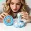 Đồ chơi đất sét lỏng không mới QEARY, Slime pha lê lỏng không độc hại trong suốt, pha lê mới co giãn đầy màu sắc pha lê Bouncy Slime Đồ chơi an toàn cho trẻ em