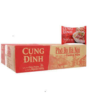 Thùng Phở Cung Đình Hà Nội 30 Gói x 73g - Chọn Vị Phở Bò/Phở Gà Chính Hãng