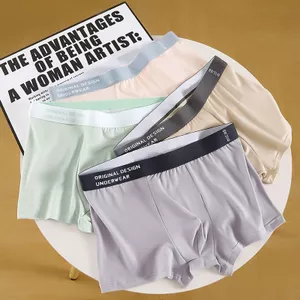 L-4XL 40-100kg Quần Lót Nam Mùa Hè Thiếu Niên Đơn Giản Bốn Góc Urderpants Thể Thao Quần Short Góc Phẳng