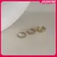 JASMINE 3 Cái / bộ Thời Trang Hình Chữ C Zircon Vòng Tai Không Xuyên Kẹp Tai Cho Nữ Tính Khí Tối Giản Bông Tai Dự Tiệc Trang Sức Quà Tặng JASMINE