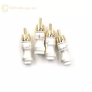 GE 4 Chiếc Mạ Vàng RCA Nam Cắm Cáp Âm Thanh HIFI Đầu Nối Video Âm Thanh Adapter VN