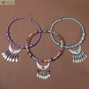 YOLOGO Bohemia Mũ, Dân Tộc Tây Tạng Trang Sức Chụp Ảnh Băng Đô, Vintage Ảnh Chống Đỡ Dây Xích Dài Đá Đỏ Làm Tóc Phụ Kiện Gypsy Nữ