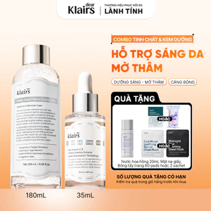 Combo Nước hoa hồng Freshly Juiced Vitamin Essence Toner 180ml + Tinh chất Freshly Juiced Vitamin Drop 35ml [FS]