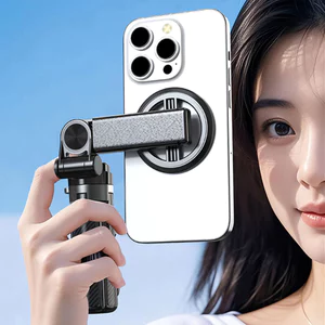 Giá đỡ điện thoại từ tính 360° Gậy Selfie bỏ túi xoay với giá đỡ máy tính để bàn có thể điều chỉnh từ xa Bluetooth để phát trực tiếp Vlog