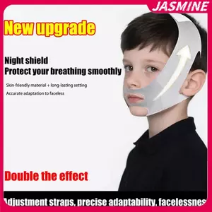 JASMINE Trẻ Em Ngủ Chống Mở Miệng Ngăn Ngừa Mở Miệng Băng Mặt Chữ V Mặt nạ Làm Thắt Da Chỉnh Sửa Thói quen Ngủ Trẻ Em JASMINE