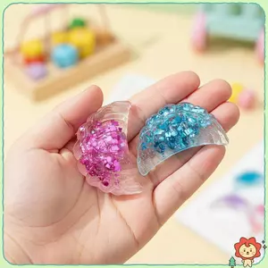Đồ chơi Fidget hình thức ăn 3 chiếc Bộ bánh bao trong suốt lấp lánh với đồ chơi giảm căng thẳng hấp cho chất độn túi dự tiệc