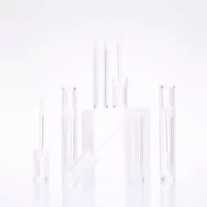1 Cái Slender Rỗng Di Động 5ml Cây Đũa Phép Son Bóng Ống Nhựa Lip Glaze Ống Trong Suốt Mỹ Phẩm Paing Containe