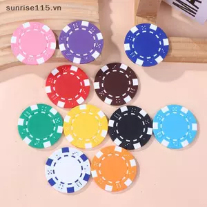 SRVN 10 Chiếc ABS Nhựa Casino Texas Hold 'em Đồng Kim Loại 11.5g Bộ Chip Trò Chơi Phụ Kiện.