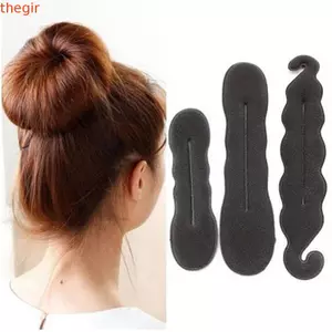THEGIRL8B Hair Bun Maker, Đĩa Tóc Donut Bun Kẹp Tóc Kiểu Tóc Máy Làm Xoắn, Phụ Kiện Tóc Thời Trang Xốp Xốp Kẹp Dễ Dàng Vòng Lớn Bun Curler Bện Nữ