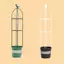 Ziyulinyuk 1 Bộ Cây Leo Trellis Lồng Hỗ Trợ Sân Vườn Cho Hoa Cây Hỗ Trợ Khung Trellis Leo DIY Cây Nho Hoa Đứng Nồi VN