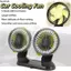 Quạt hai đầu LACYESUK, 360° Quạt làm mát đa năng có thể điều chỉnh 3 tốc độ có thể xoay được, Quạt tuần hoàn không khí bảng điều khiển tiếng ồn thấp trên ô tô ngoài trời