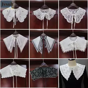 JVSUB Búp Bê Cổ Giả Thêu Đa Năng Có Thể Tháo Rời Áo Sơ Mi Giả Cổ Áo Chống Nắng Có Thể Tháo Rời Khăn Choàng Nữ