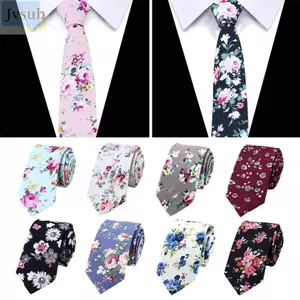 JVSUB 6 cm Cravat, Thanh Lịch Paisley Hoa Cotton Tie, Thời Trang Mỏng Dễ Thương Áo Sơ Mi Hoa Phụ Kiện Nam Nữ