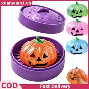 XUAN Squishy Fidget Đồ Chơi Lấp Lánh Ma Bí Ngô Tiền Thiết Kế Mềm Mại Tăng Chậm Cảm Giác Cho Trẻ Em Người Lớn Giảm Căng Thẳng Hàng Ngày Halloween VN