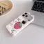 Ốp lưng dâu caro mèo đen cho iPhone17promax 16/15plus độc lạ 14/13/12