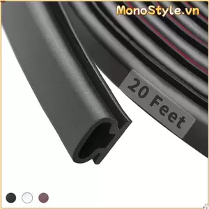 MONOSTYLE 6m Dải thời tiết, Dải kín cửa hình chữ D cách âm, Khung cửa cao su chống gió tự dính chất lượng cao Cách nhiệt gia đình