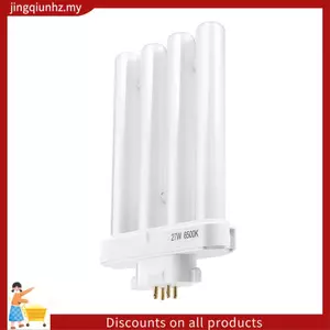 220V 27W 4 chân Hàng 6500K Double-H Quad Tube Bóng đèn huỳnh quang nhỏ gọn