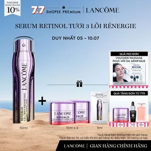 Serum Retinol Tươi 3 Lõi Rénergie Lancome - Giúp Tái Tạo Da Nhanh Gấp 2 Lần Với Retinol Thông Thường 50ml