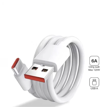 Cáp Sạc Nhanh USB to Type C – Dây Sạc Siêu Nhanh 6A, Cáp Sạc Type C Cho Điện Thoại