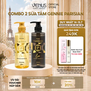 Combo 02 Sữa Tắm Nước hoa Nữ Gennie Parisian 480ml Hương Thơm Sang Trọng, Quyến Rũ
