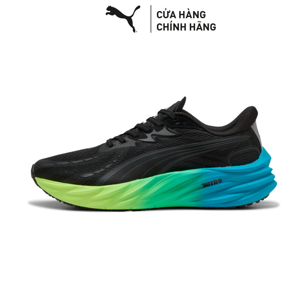 Giày Chạy Bộ PUMA Nam Velocity NITRO 4 Black-Speed Blue Màu Đen | BigBuy360 - bigbuy360.vn