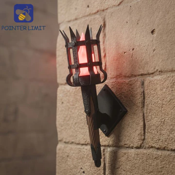 POINTER GIỚI HẠN Đèn treo tường thời trung cổ, Đèn pin kép Led chiếu sáng Đèn pin giả Đèn pin treo tường, Đèn pin trang trí cầm tay in 3D cổ điển Đèn pin ngọn lửa Halloween Ngôi nhà ma ám