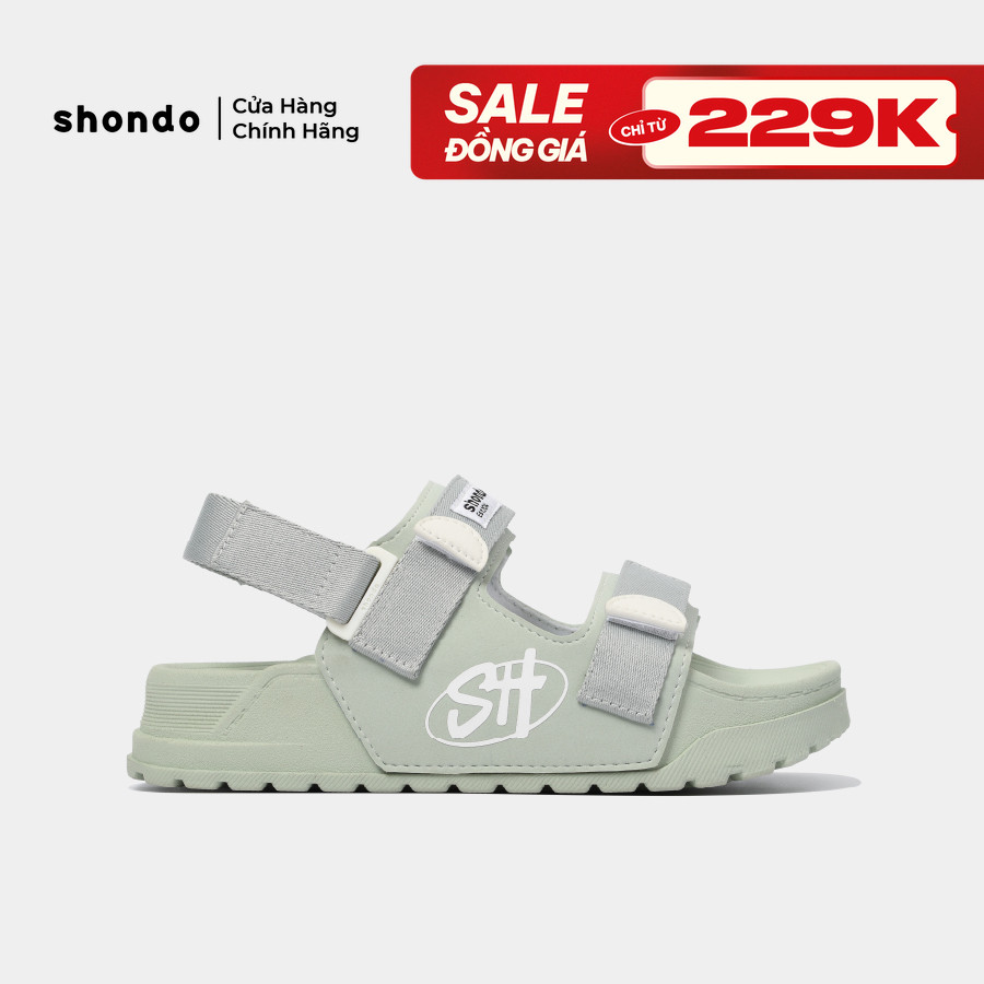 Giày sandal Platy SHONDO xanh bơ xám