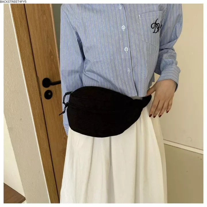 Women's Cute Velvet Belt Bag – for School