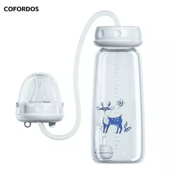 Bình sữa rảnh tay COFORDOS, Bộ bình sữa Gravity Ball 8oz / 240ml, Bình sữa tự ăn sáng tạo với cọ hút Bình trữ sữa cổ bình thường cho bé từ 3 tháng tuổi trở lên