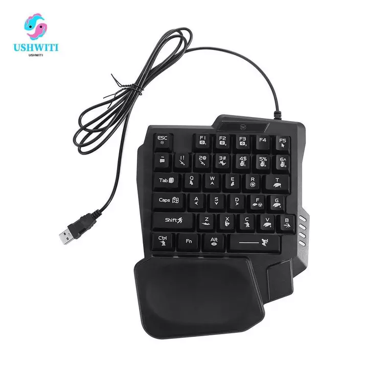 Bàn phím đơn MLINX, Bàn phím một tay siêu mỏng USB, Bàn phím cơ chơi game Mini 3 màu đa chức năng Bàn phím cơ chơi game có dây PC để bàn