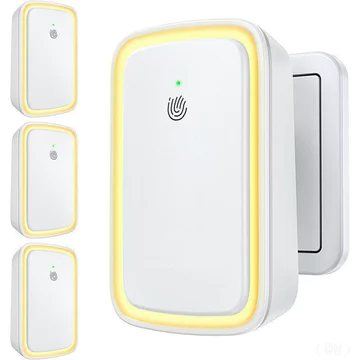 PlugInAirIonizer4Pack Máy lọc không khí Ion âm Máy lọc không khí im lặng Thích hợp cho phòng ngủ gia đình, văn phòng, máy lọc không khí Mini di động, loại bỏ mùi, bụi, H4J7