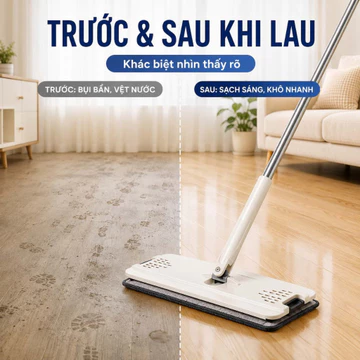 🔥Cây Lau Nhà Microfiber Cây Lau Sàn Xoay 360 Độ Cây Lau Nhà Cán Dài Bộ Lau Nhà Chổi Lau Nhà Cây Lau Sàn Nhà Đa Năng