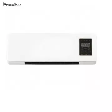Prasku Máy sưởi và máy làm lạnh 2 trong 1 Điều khiển từ xa gắn trên máy sưởi treo tường Máy làm lạnh Màn hình kỹ thuật số Quạt sưởi và làm mát cho trong nhà