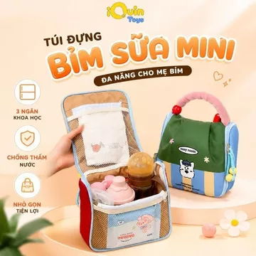 Túi đựnġ Bỉm sưɑ~ Mini Đa Năng Chống Thấm Nước Cho Mẹ Bỉm đựnġ Bình sưɑ~, Bỉm, Khăn Ướt, Đồ Sơ Sinh