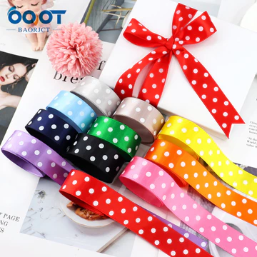 2.5CM Chấm Ren Ruy Băng Giáng Sinh Hộp Quà Tặng Trang Trí In Ruy Băng Chấm Bi Ren Ruy Băng Cuộn Nhỏ 10 Sân / Cuộn