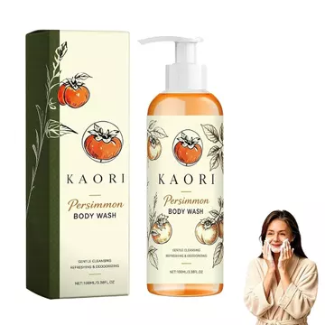 Sữa tắm Kaori Persimmon, Sữa tắm xà phòng hồng phong cách mới 2026, được sử dụng để loại bỏ mùi cơ thể, Sữa tắm hồng Nhật Bản có tác dụng khử mùi, Xà phòng lỏng tươi (1)