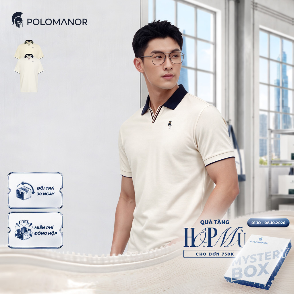 Áo polo nam cao cấp RICHIE chất liệu mới CVC Diamond, thanh lịch sang trọng - POLOMANOR