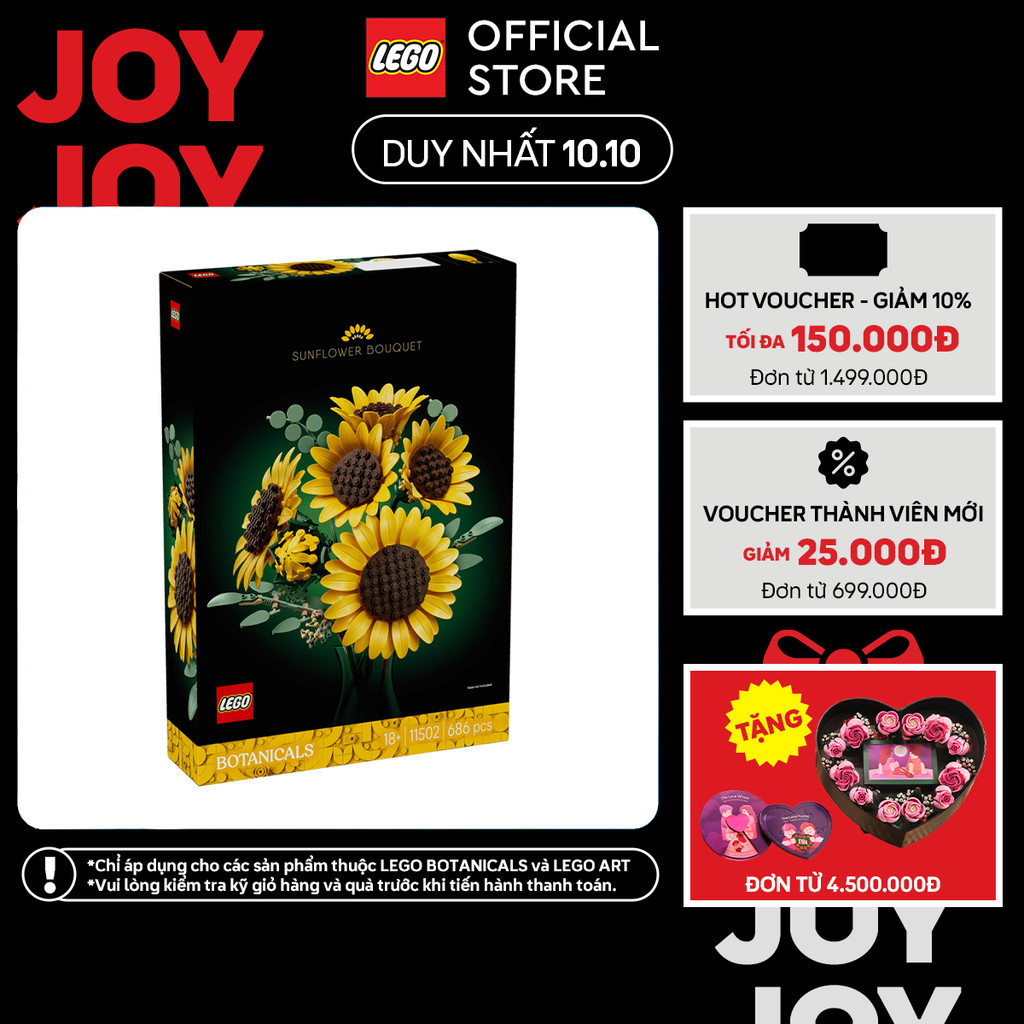LEGO BOTANICALS 11502 Đồ Chơi Lắp Ráp Bó Hoa Hướng Dương (686 Chi Tiết)