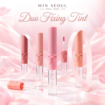 ETUDE Duo Fixing Tint 7 Màu Son Tint Hàn Quốc | Tint nhung + Bóng phủ trong suốt | Trang điểm môi K-Beauty lâu trôi