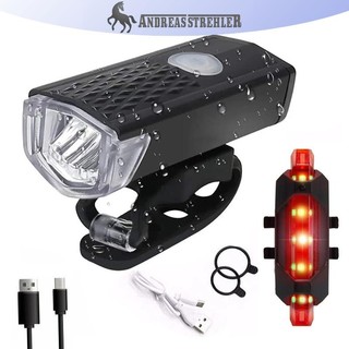 Onetimingfine Đèn Xe Đạp USB LED Sạc Bộ Xe Đạp Đường Bộ Phía Trước Đèn Pha Đèn Pin Đèn Đi Xe Đạp Phụ Kiện Đi Xe Đạp VN