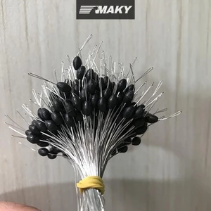 Newwellknownepic 300 Cái / lốc Phao Cao Su Chặn Câu Cá Bobber Chặn Phao Hình Trụ Không Gian B VN