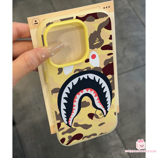 Ốp Lưng Cho IPhone 11 12 14 15 13 16 17 Pro Max 7Plus 6 7 15 16 14 6s Plus XR X XS Max Ngụy Trang Thoáng Mát Họa Tiết Cá Mập Mới 2 Trong 1 Bìa Mềm
